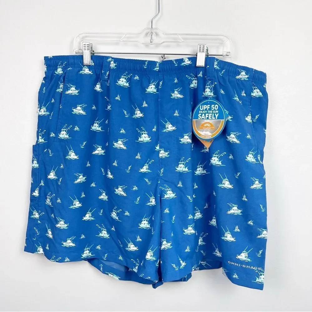 NWT COLUMBIA Men's PFG Super Backcast™ Swim Trunks  Size XXL 6” inseam